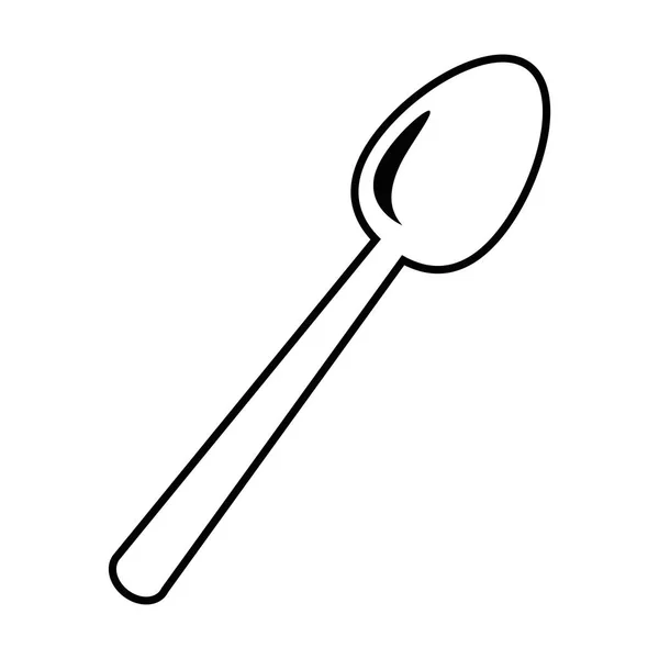 Ilustrador de vectores de diseño de cuchara aislada — Vector de stock