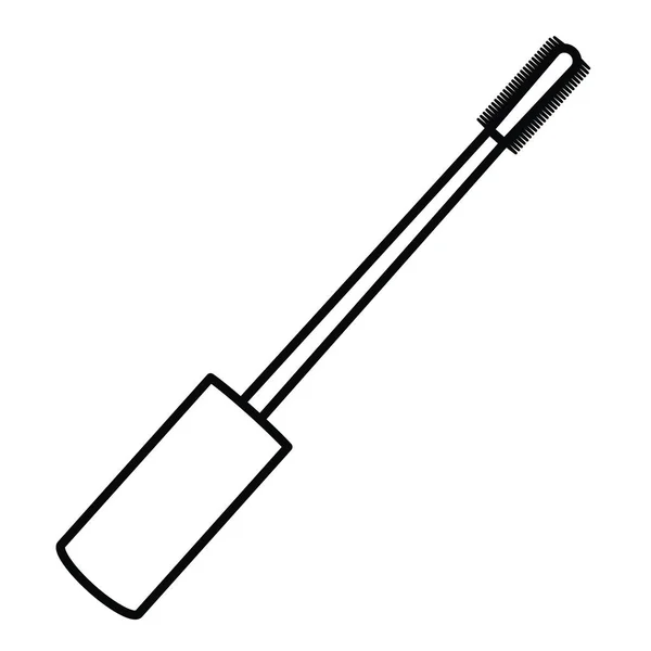Escova de pestanas compõem ícone de desenho — Vetor de Stock