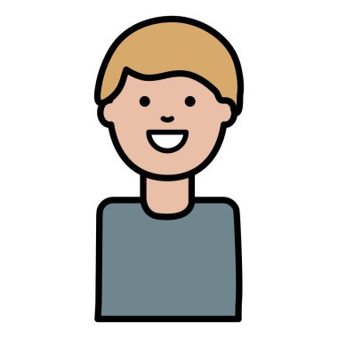 Mutlu genç adam Avatar karakteri