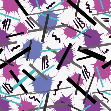 renk geometrik tasarımı ile memphis tarzı