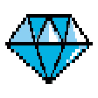 Elmas illüstrasyon izole mücevher simge tasarlamak vektör