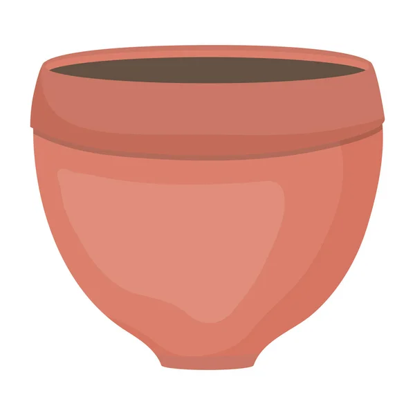 Keramische tuin pot decoratief pictogram — Stockvector