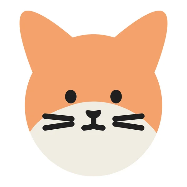 Cute cat mascot adorable head character — Stock Vector