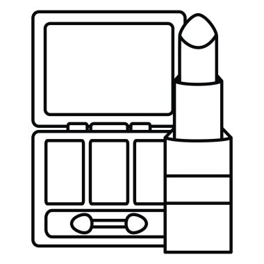 ruj ve göz gölgeler çizim simgesi makyaj