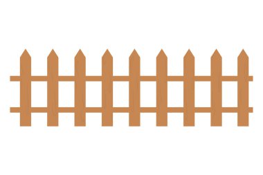 İzole ahşap çit tasarım vector Illustrator