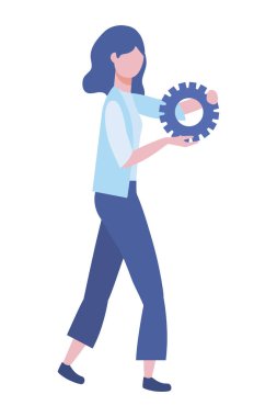 Businesswoman avatar karikatür tasarım vektör illüstrasyon