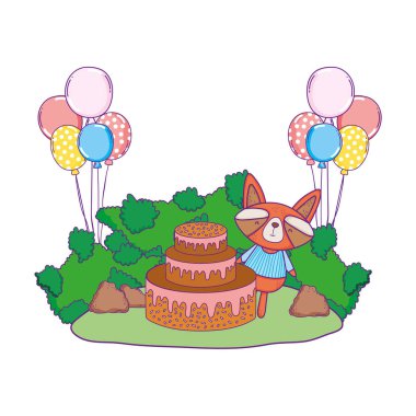 tatlı pasta ile sevimli ve küçük rakun