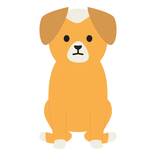Pequeno cão adorável mascote personagem —  Vetores de Stock