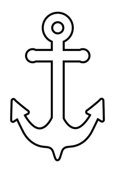 Marine steel heavy anchor cartoon — Stock Vector