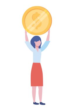 Businesswoman avatar karikatür tasarım vektör illüstrasyon