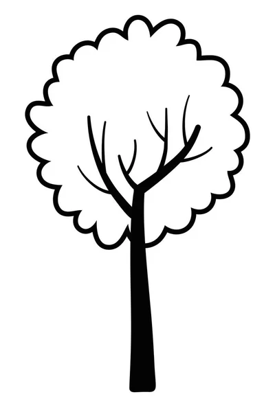 Design isolado de árvores abstratas e sazonais —  Vetores de Stock