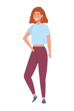 Yalıtılmış avatar kadın tasarım vector Illustrator