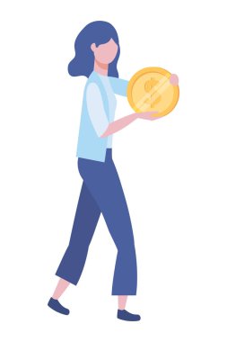 Businesswoman avatar karikatür tasarım vektör illüstrasyon