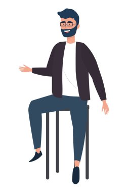 İzole adam tasarım vektör çizme