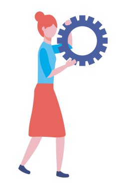 Businesswoman avatar karikatür tasarım vektör illüstrasyon