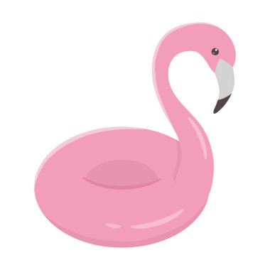 İzole flamingo float tasarım vektör illüstrasyon