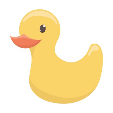 Oyuncak ördek karikatür tasarım vektör illüstrasyon