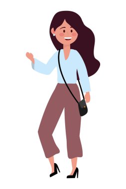 İzole kadın tasarım vektör illüstrasyon