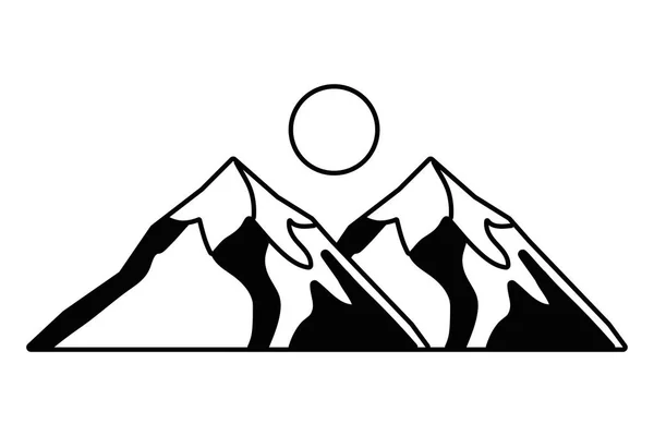 고립 된 빙산 산 디자인 벡터 일러스트 — 스톡 벡터