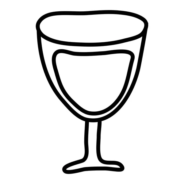 Copa de vino vidrio aislado icono — Archivo Imágenes Vectoriales