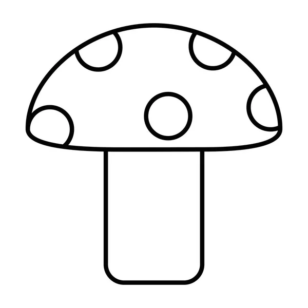 Illustrazione vettoriale del fungo di progettazione dei funghi appuntiti isolati — Vettoriale Stock
