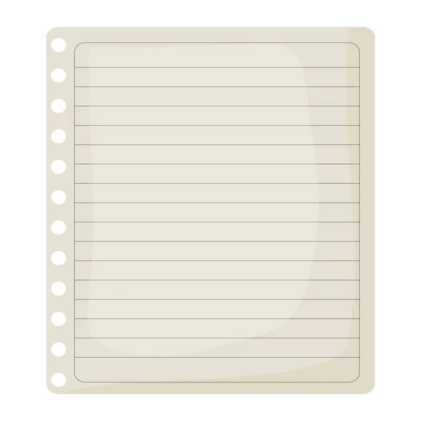 Feuille de papier pour ordinateur portable icône — Image vectorielle