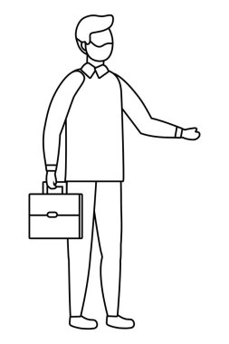 İllüstrasyon işadamı karikatür tasarım vektör