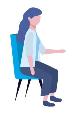 İş kadını avatar karikatür tasarım vector Illustrator
