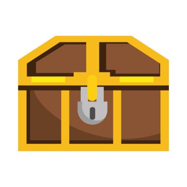 İzole hazine göğüs tasarım vektör