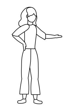 İzole kadın tasarım vektör illüstrasyon