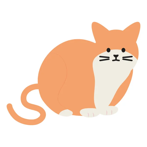 Niedliche Katze Maskottchen liebenswerten Charakter — Stockvektor