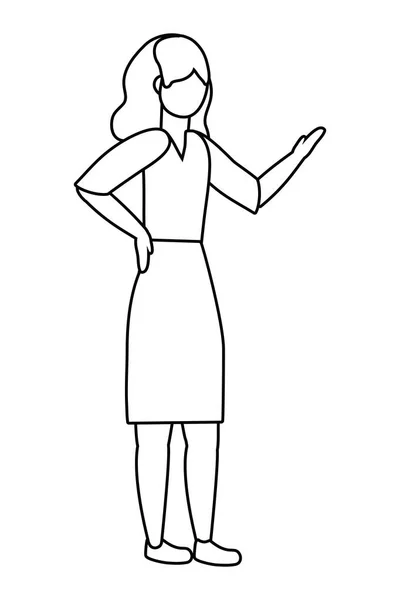孤立妇女设计矢量插图 — 图库矢量图片