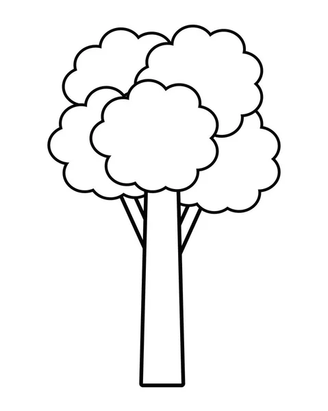 Ilustración aislada abstracta y vectorial del diseño del árbol de temporada — Archivo Imágenes Vectoriales