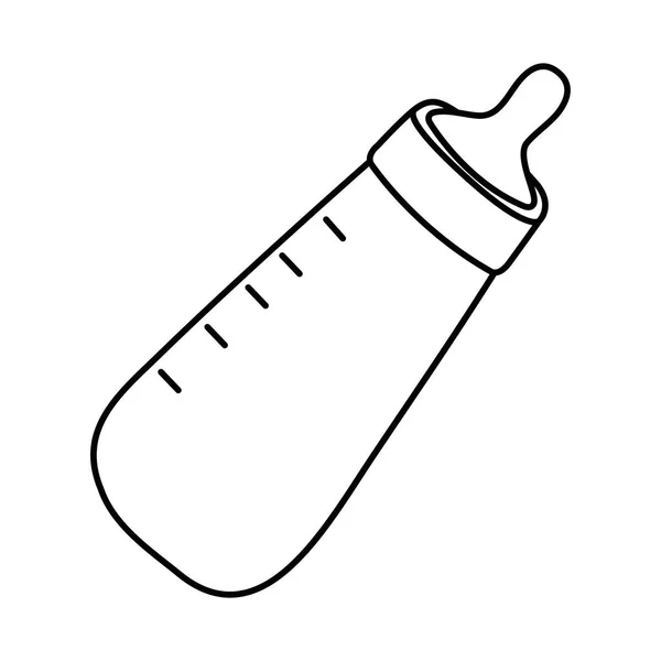 İzole bebek şişe tasarımı vektör illüstrasyon — Stok Vektör