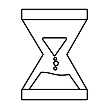 İzole kum saati simgesi tasarım vektör illüstrasyon