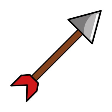 Tüy tasarım vektör illüstrasyon ile izole ok