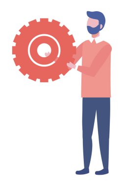 İllüstrasyon işadamı karikatür tasarım vektör