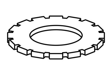 İzole dişli parçası tasarım vektör illüstrasyon