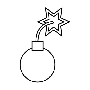 İzole bomba patlama tasarım vektör illüstrasyon