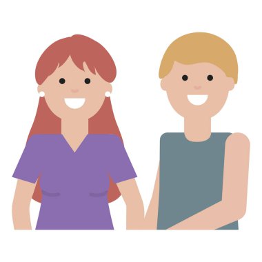 Genç aşıklar çift karakterler