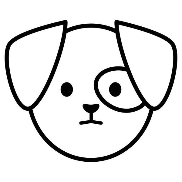 Pequeno cão adorável mascote personagem cabeça —  Vetores de Stock