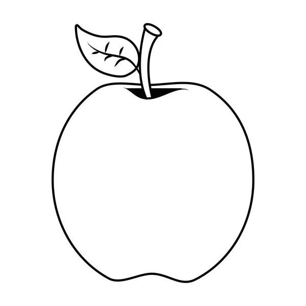 Isolado maçã fruta desenho vetor ilustrador — Vetor de Stock