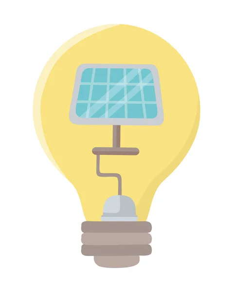 Ampoule isolée et conception d'économie d'énergie — Image vectorielle