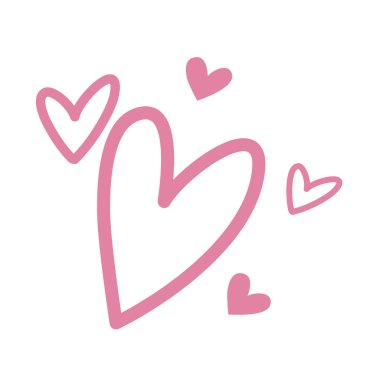 İzole kalp şekli tasarım vektör illüstrasyon