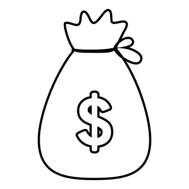 Para çantası tasarım vektör illüstrasyon