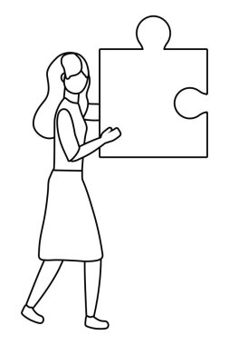 Businesswoman avatar karikatür tasarım vektör illüstrasyon