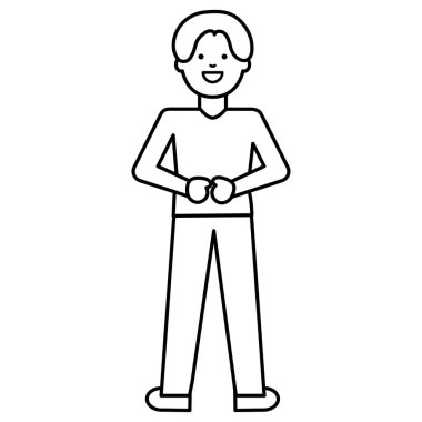 Mutlu genç adam Avatar karakteri