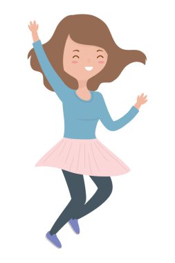 Genç kız karikatür tasarım vector Illustrator