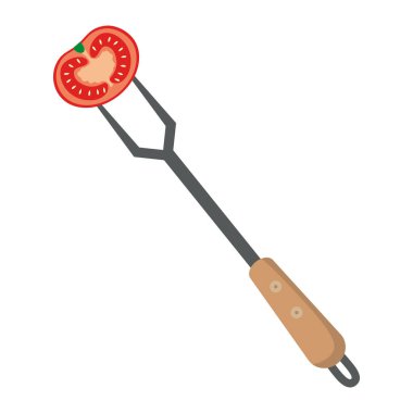İzole Barbekü çatal tasarım vektör Illustrator