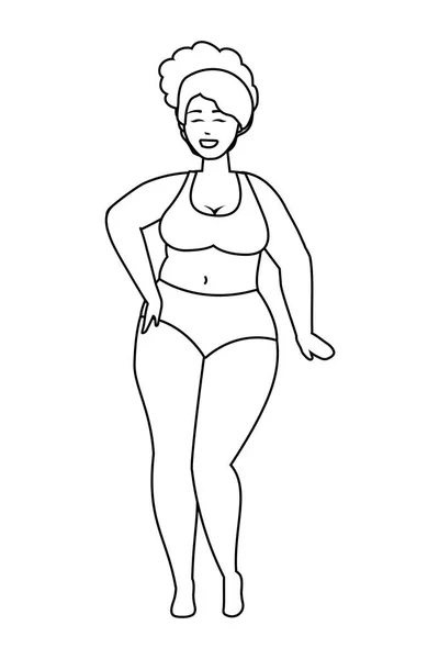 Avatar femme en conception de sous-vêtements — Image vectorielle